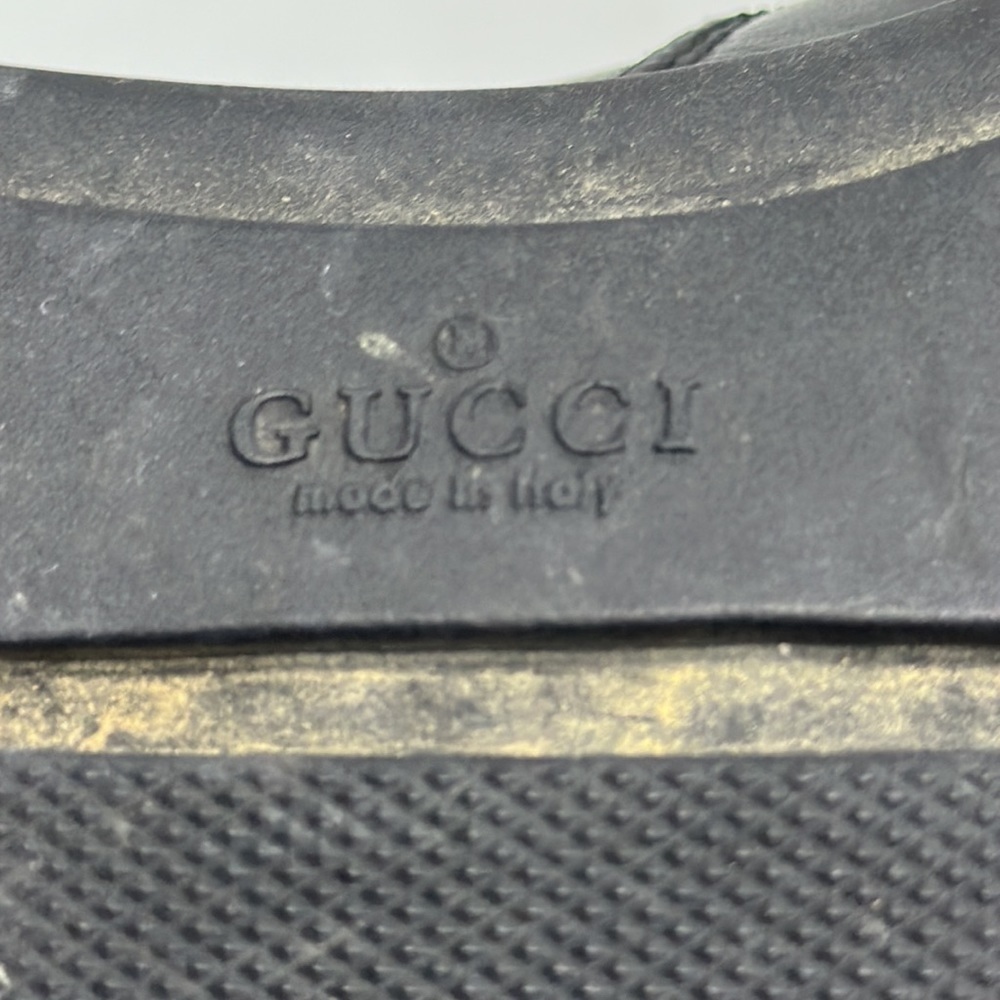 GUCCI shoes black leather loafer slip on flats size 9.5 Luxury comfort - Picture 9 of 13
